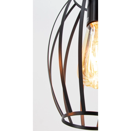 Lampa wisząca metalowa czarna 1-punktowa 7767/1 BL z serii ARES - Lampy Elem